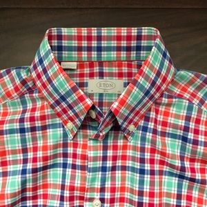 Eton Multi Colour check Slim fit shirt